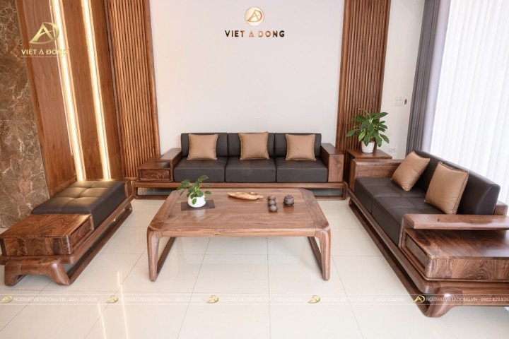 Sofa gỗ óc chó VPOLITE 01